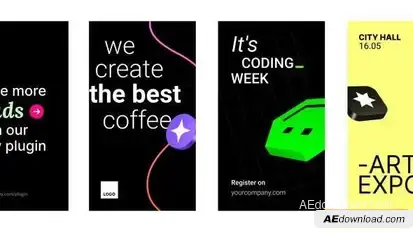 Videohive Simple Stories for Social Media Titles template preview