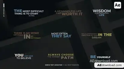 Simple Text Animation | AE Titles template preview