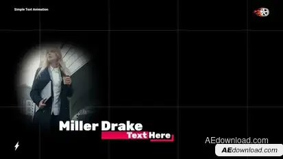 Simple Text Animation Titles template preview