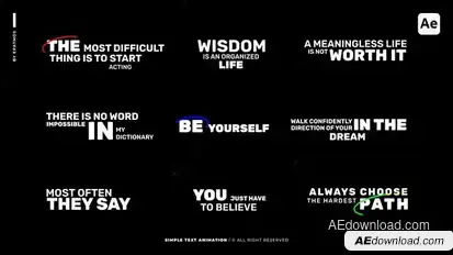 Simple Text Animation v2.0 | AE Titles template preview