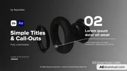 Simple Titles & Call-Outs Titles template preview