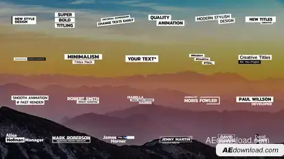 Simple Titles & Lower Thirds | After Effects Titles template preview