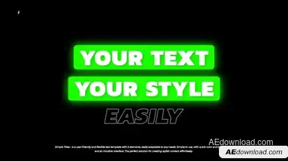 Simple Titles 1.0 | After Effects Titles template preview