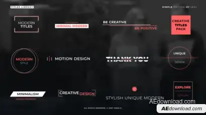 Simple Titles 1.0 | After Effects Titles template preview