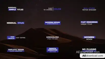 Simple Titles | AE Titles template preview