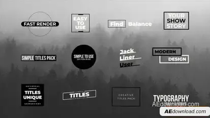Videohive Simple Titles | After Effects 36363961 Titles template preview