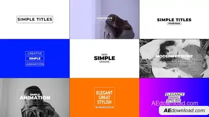 Simple Titles | After Effects Titles template preview