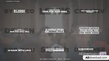 Simple Titles v1.0 | After Effects Titles template preview