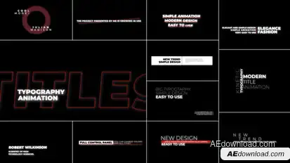 Simple Typography | After Effects Titles template preview