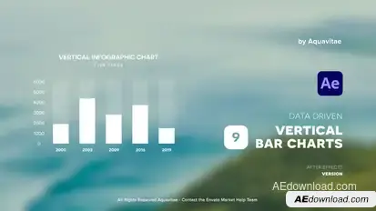 Simple Vertical Bar Charts Infographics template preview