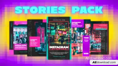 Simple Vertical Stories Elements template preview
