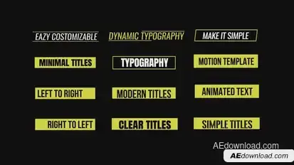 Single text Titles Elements template preview