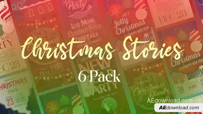 Six Christmas Stories Openers template preview