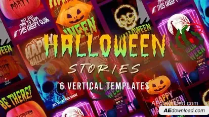 Six Halloween Stories Openers template preview