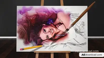 Videohive Sketch and Paint Video Displays template preview