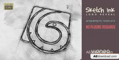 Videohive Sketch Ink Logo Reveal Logo Stings template preview