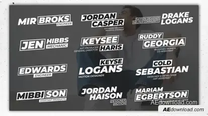 Skew Lower Thirds Titles Elements template preview