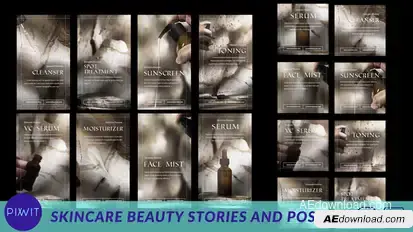 Skincare Beauty Stories and Posts Titles template preview