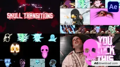 Skull Transitions for After Effects Elements template preview