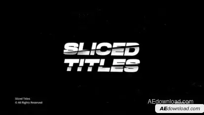 Sliced Titles | AE Titles template preview