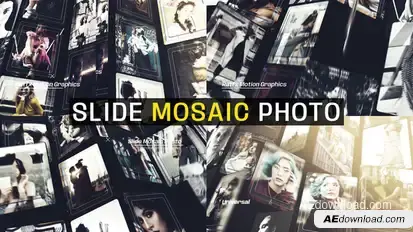 Slide Mosaic Photo Openers template preview
