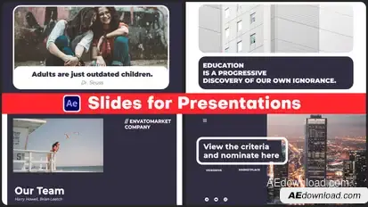 Slides for Presentation Video Displays template preview
