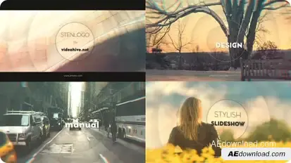 Cinematic Parallax Slideshow Video Displays template preview