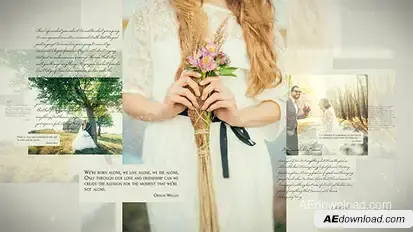 Romantic Typography Slideshow Video Displays template preview