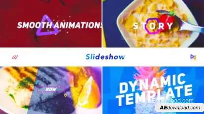 Foodie Promo Video Displays template preview