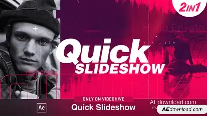 Slideshow - Glitch Slideshow Openers template preview