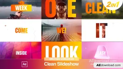 Slideshow - Typography Slideshow Openers template preview