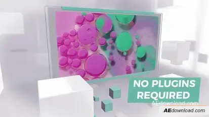 Slideshow 3D Screen White Openers template preview