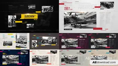 Slideshow Clean Timeline Video Displays template preview