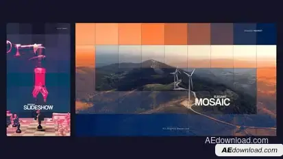 Slideshow Elegant Mosaic Video Displays template preview