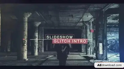 Slideshow Glitch Intro Openers template preview