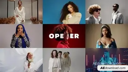 Slideshow Intro Openers template preview
