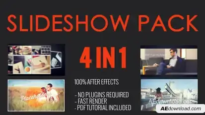 SlideShow Pack 4 in 1 Video Displays template preview