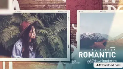 Slideshow Romantic Video Displays template preview