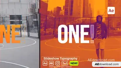 Slideshow Typography Openers template preview
