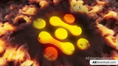Slow Motion Fire Reveal Logo Stings template preview