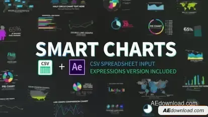 Videohive Smart Charts CSV Infographics Video Displays template preview
