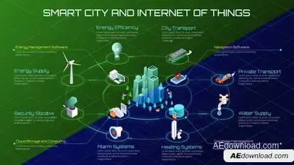 Smart City Infographic Infographics template preview