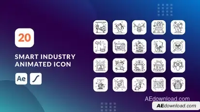 Smart Industry Animated Icons | After Effects Elements template preview