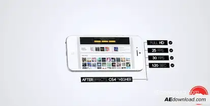 Smart Phone5 App Presentation Video Displays template preview