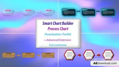Smart process chart builder | Presentation toolkit Infographics template preview