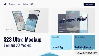 Smartphone 3D Mockup App Promo Product Promo template preview