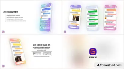 Smartphone App Promo Mockup - Modern Glass Morphism Style - Ae Template Product Promo template preview