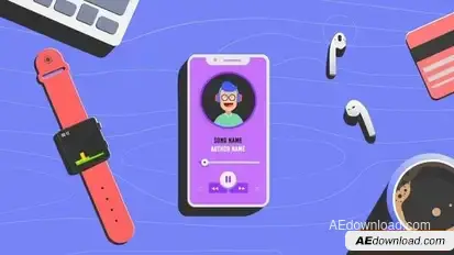 Smartphone Music Visualizer Openers template preview
