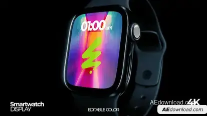 Smartwatch Mockup Video Displays template preview