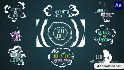 Smoke Cartoon Titles [After Effects] Titles template preview